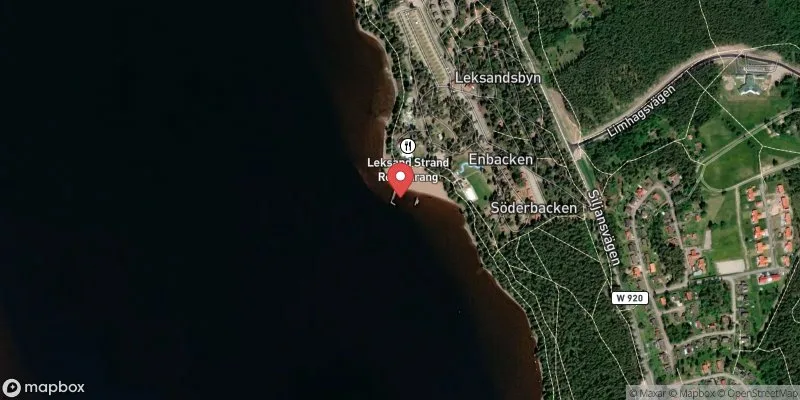Satellitbild över Leksand strand i Leksand