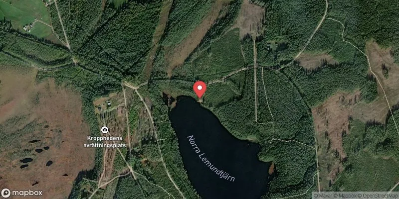 Satellitbild över Lemundtjärn, Edebäck i Hagfors