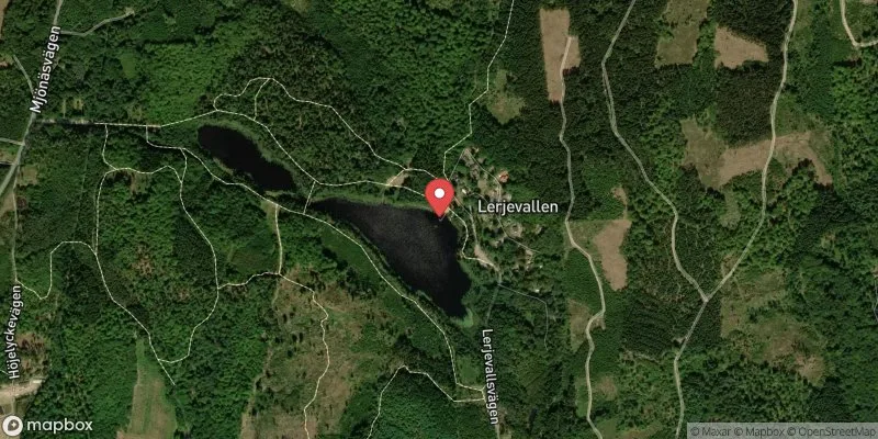 Satellitbild över Lerjevallens badplats i Kristianstad