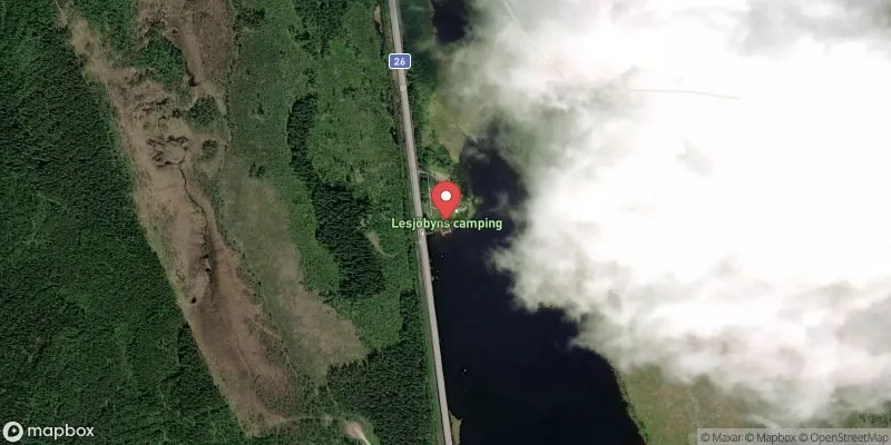Satellitbild över Lesjöbyn i Filipstad
