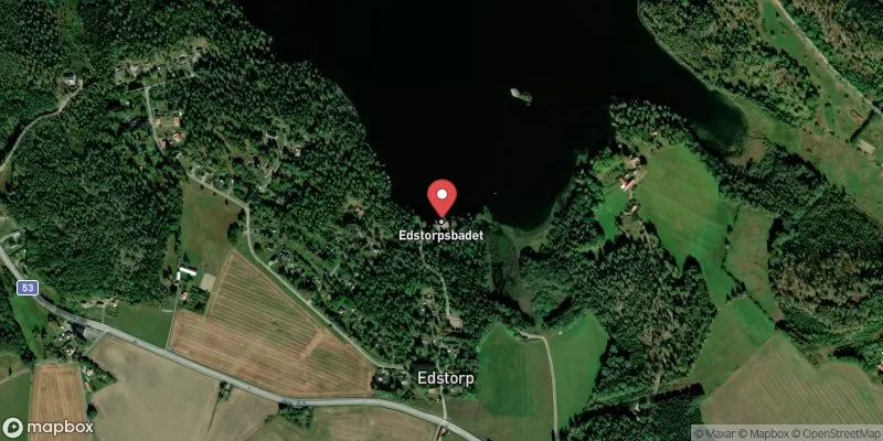 Satellitbild över Lidsjön, Edstorpsbadet i Nyköping