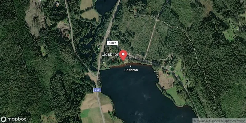 Satellitbild över Lidsjön, Lidsbron i Hagfors
