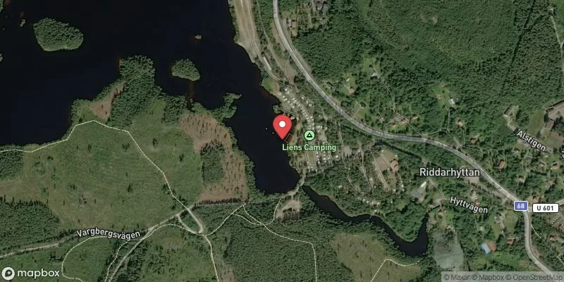 Satellitbild över Liens camping i Skinnskatteberg