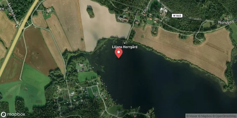 Satellitbild över Liljans Herrgård Karlsvik i Falun