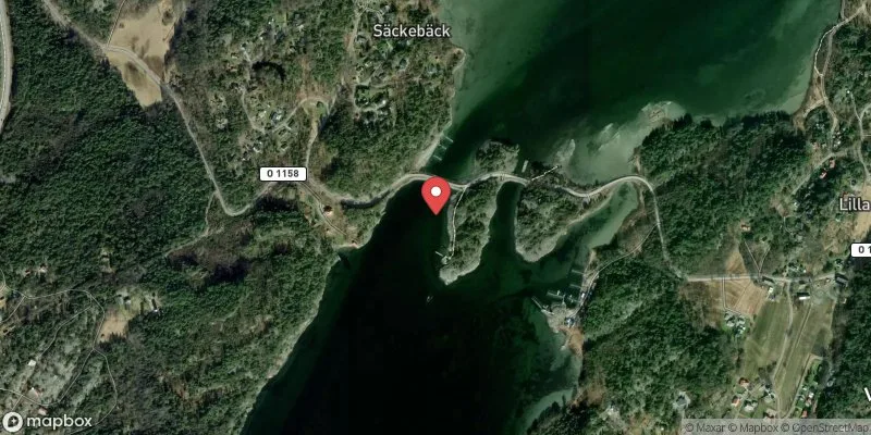 Satellitbild över Lilla Askeröns badplats i Tjörn