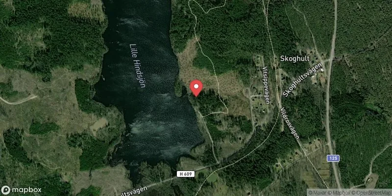 Satellitbild över Lilla Hindsjön i Nybro