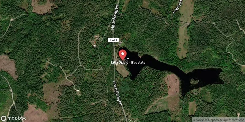 Satellitbild över Lilla Öjasjön i Karlshamn