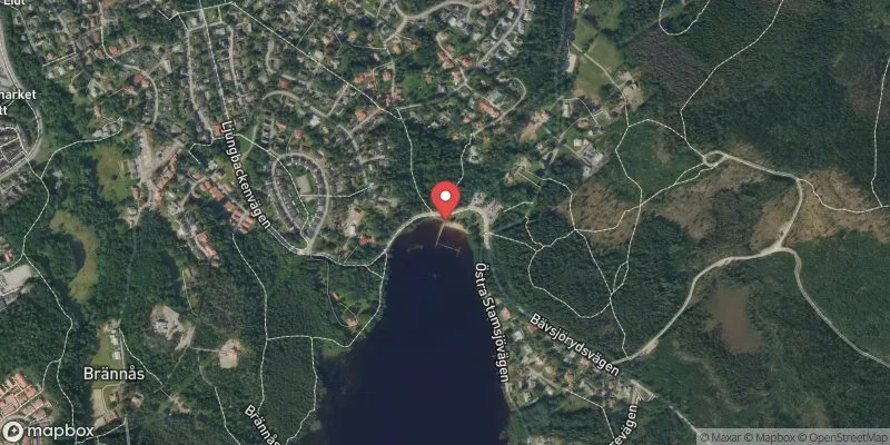 Satellitbild över Lilla Stamsjön i Lerum