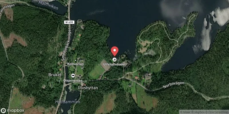 Satellitbild över Lilla Ulvsjön, Ulfshyttan i Säter