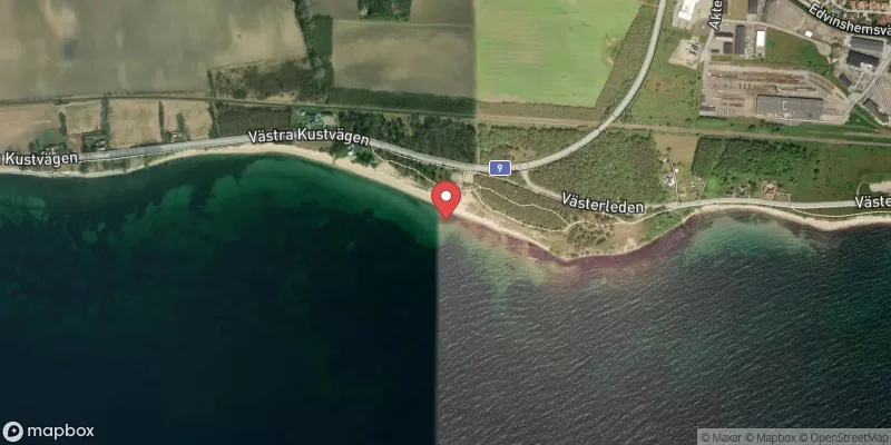 Satellitbild över Lilleskog i Ystad