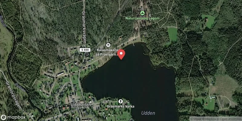 Satellitbild över Lillsjön, Uddheden i Sunne