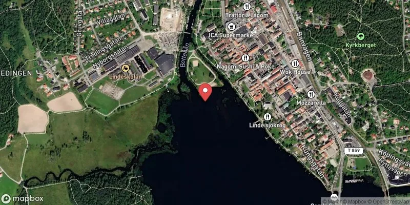 Satellitbild över Lindesjön, Loppholmen i Lindesberg