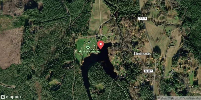 Satellitbild över Lindesnäsbadet i Vansbro