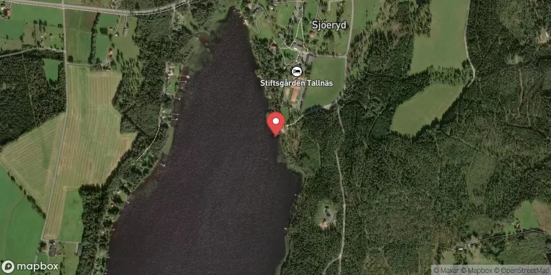 Satellitbild över Linnesjöbadet i Vaggeryd
