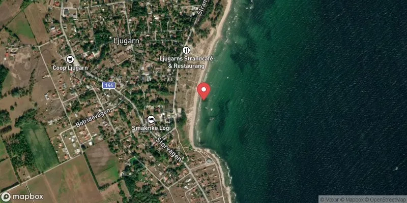 Satellitbild över Ljugarn i Gotland