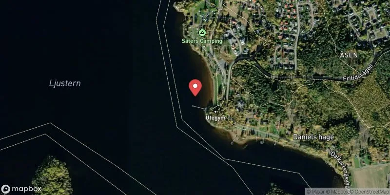 Satellitbild över Ljusternbadet i Säter