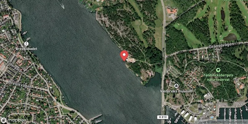 Satellitbild över Lögarbergen i Västervik