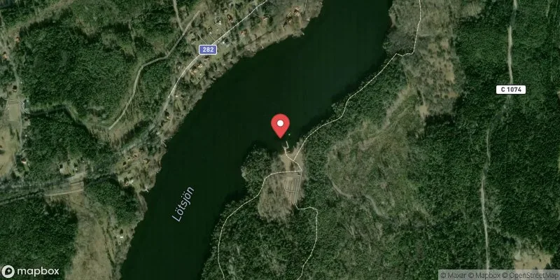 Satellitbild över Lötsjön, Borgardalsbadet i Uppsala