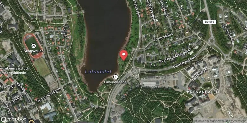 Satellitbild över Lulsundet i Luleå