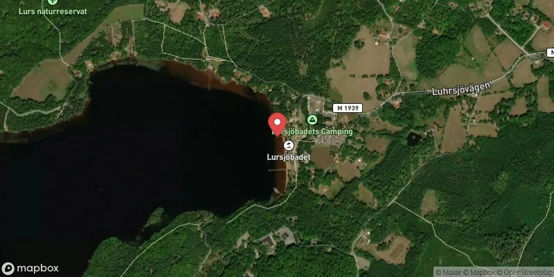 Satellitbild över Lursjöns badplats, Hästveda i Hässleholm