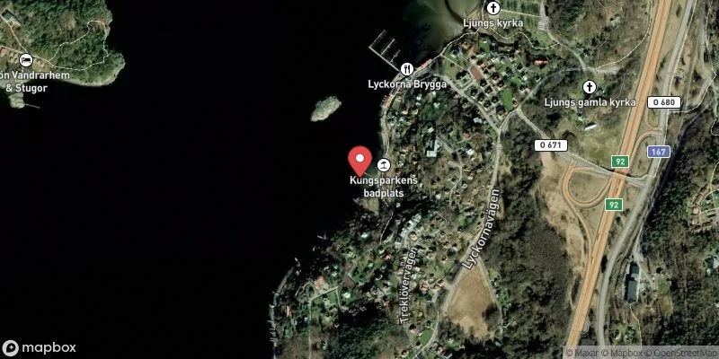 Satellitbild över Lyckorna Kungsparken i Uddevalla