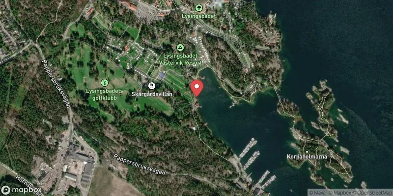 Satellitbild över Lysingsbadet, Bastubadet i Västervik