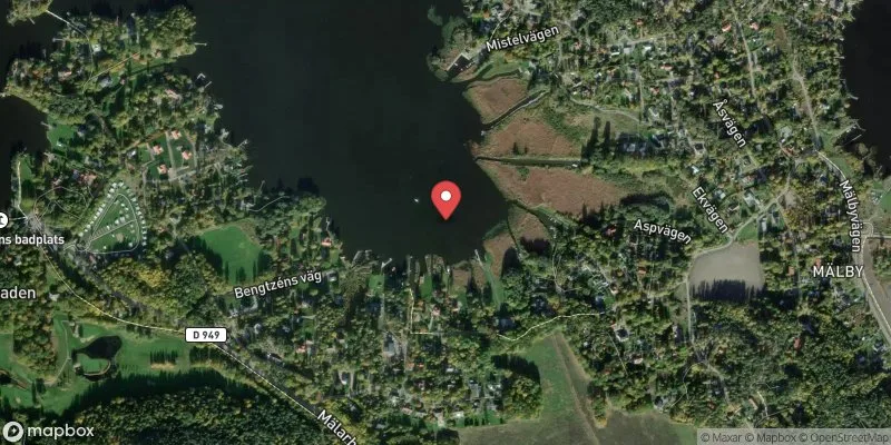 Satellitbild över Mälarbaden i Eskilstuna