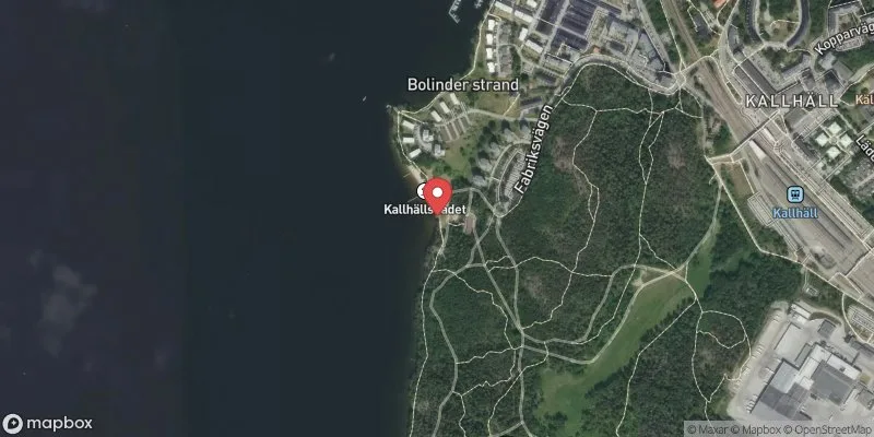 Satellitbild över Mälaren, Kallhällsbadet i Järfälla