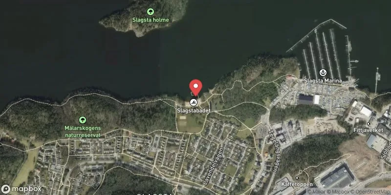Satellitbild över Mälaren, Slagstabadet i Botkyrka
