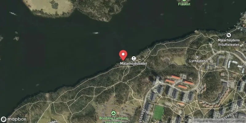 Satellitbild över Mälarhöjdsbadet V, Mälaren i Stockholm