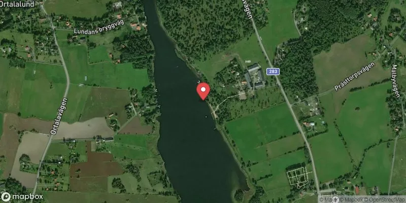 Satellitbild över Mälbybadet i Norrtälje