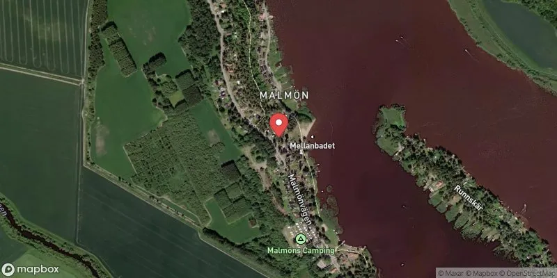 Satellitbild över Malmön i Köping