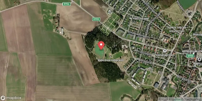 Satellitbild över Månsjön i Mjölby