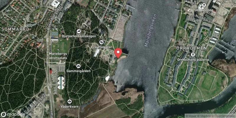 Satellitbild över Mariebergsskogen i Karlstad