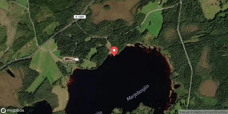 Satellitbild över Marjebosjön i Tranemo