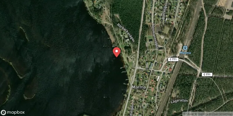 Satellitbild över Marma Badplats i Älvkarleby