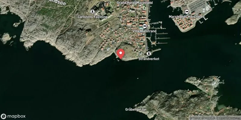 Satellitbild över Marstrand strandverket i Kungälv