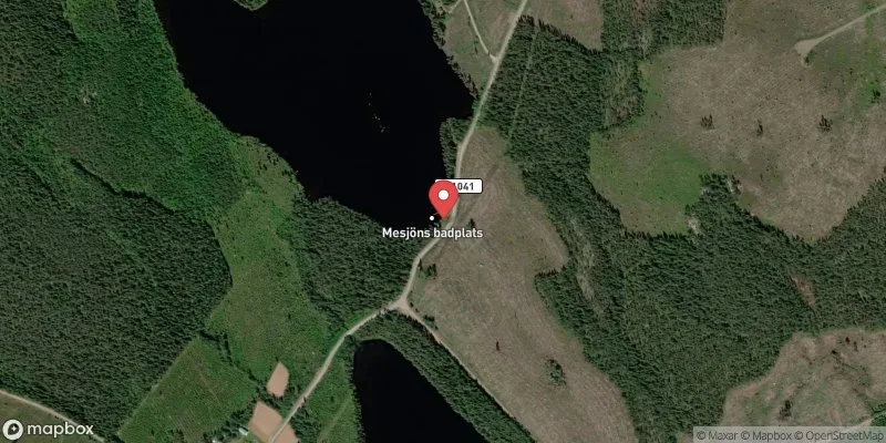 Satellitbild över Mesjöns badplats, Hädanberg i Örnsköldsvik
