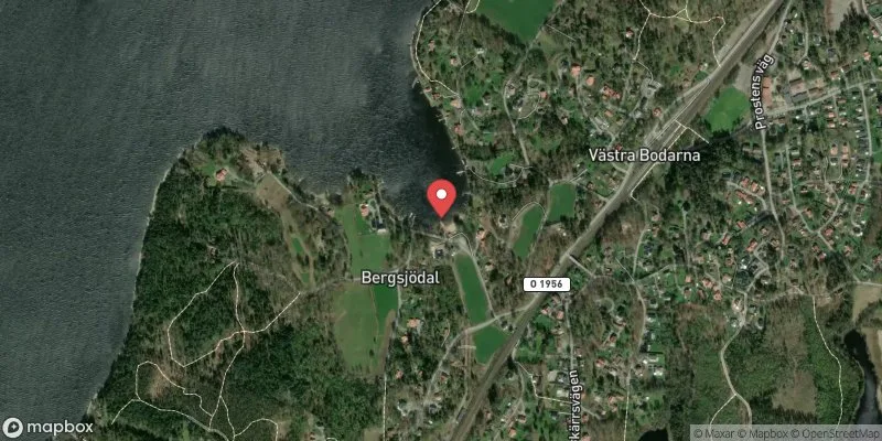 Satellitbild över Mjörn, Bergsjödalsviken i Alingsås