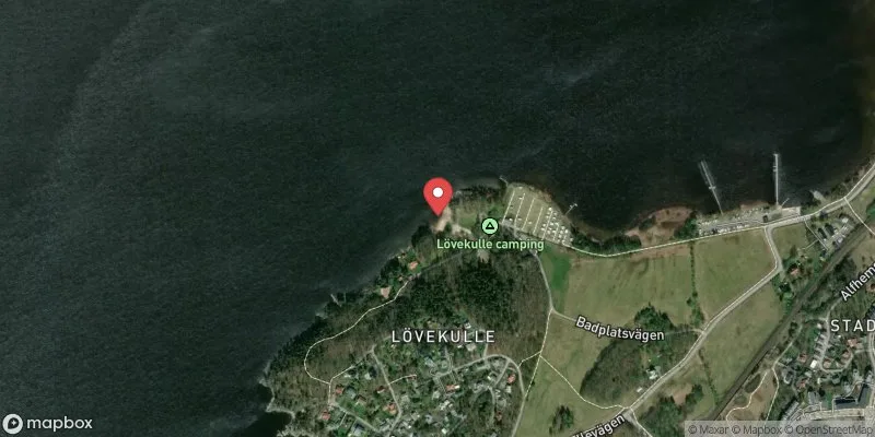 Satellitbild över Mjörn, Lövekulle camping i Alingsås