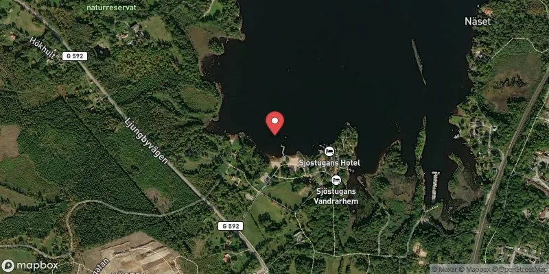Satellitbild över Möckeln, Bökhults badplats i Älmhult