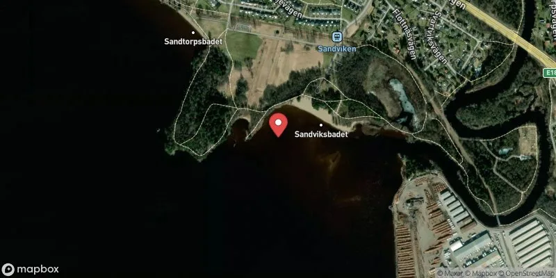 Satellitbild över Möckeln, Sandviksbadet i Karlskoga