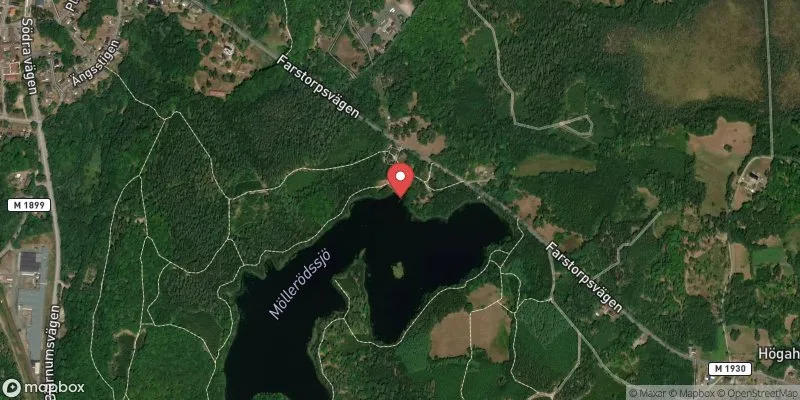Satellitbild över Möllerödssjön i Hässleholm