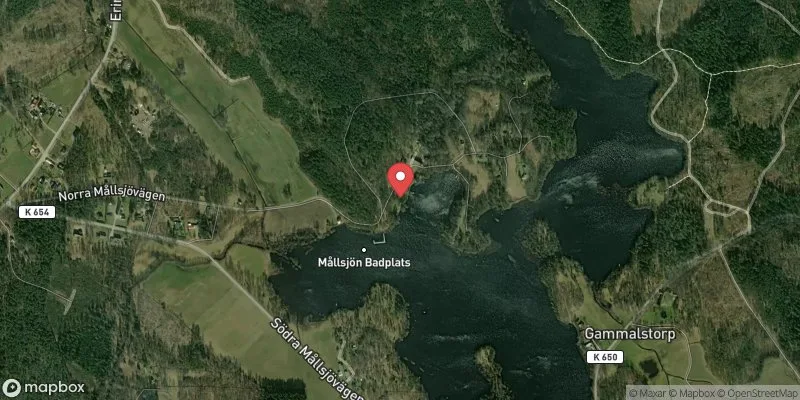 Satellitbild över Mollsjön i Ronneby