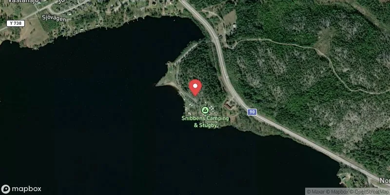 Satellitbild över Mörtsjön, Snibbens badplats i Härnösand