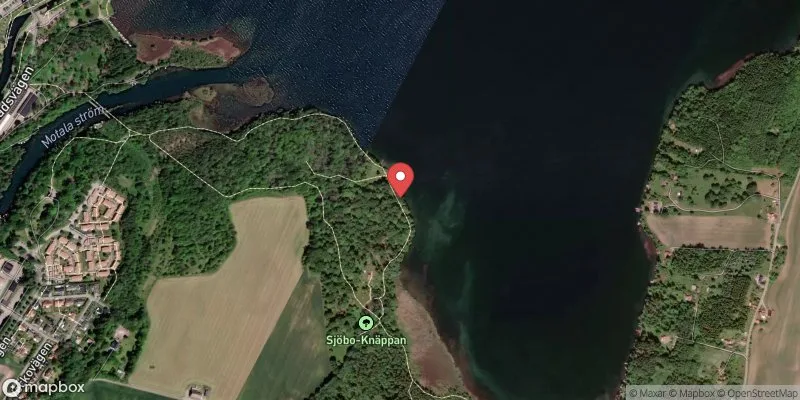 Satellitbild över Motala, Gröna Plan, "Knäppaviken" i Motala