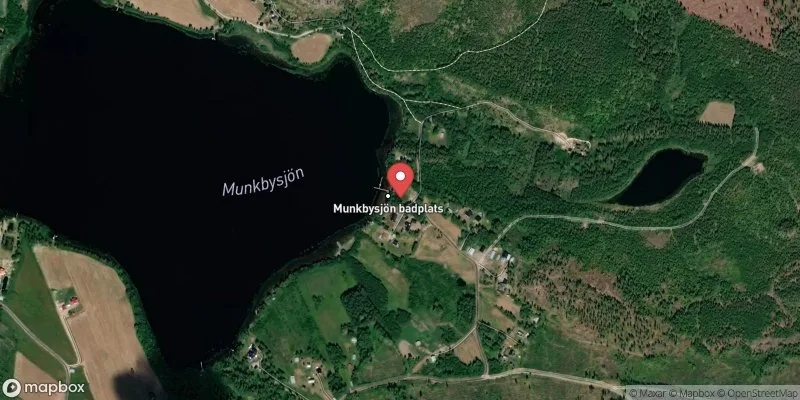 Satellitbild över Munkbysjön i Ånge