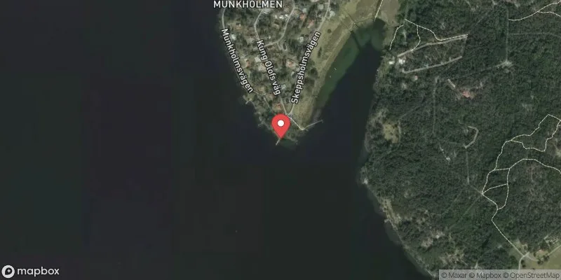 Satellitbild över Munkholmsbadet i Sigtuna