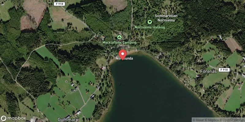 Satellitbild över Mycklaflon, Norrsånna i Eksjö