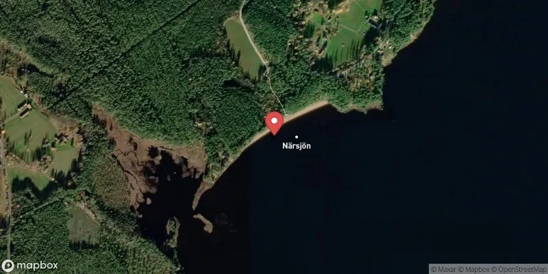 Satellitbild över Närsjöbadet i Vansbro